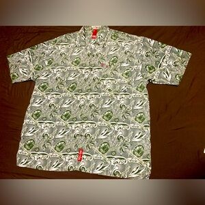 Money Green Button up